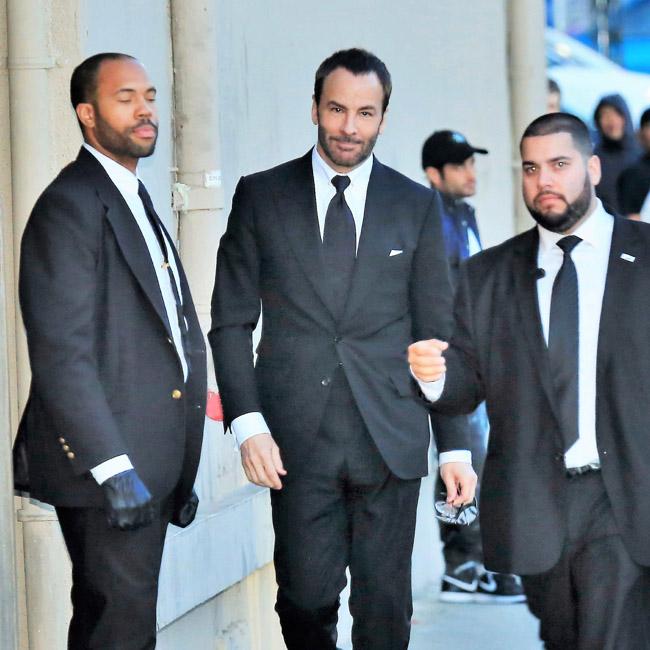 Tom Ford arrives to Jimmy Kimmel in style